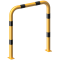 Anti-nudge hoop | steel tube  76 mm | yellow / black | total width: 1000 mm | height above ground: 1150 mm | to be fixed by plugs